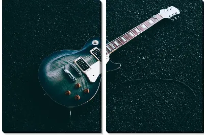 Модульная картина Черная гитара