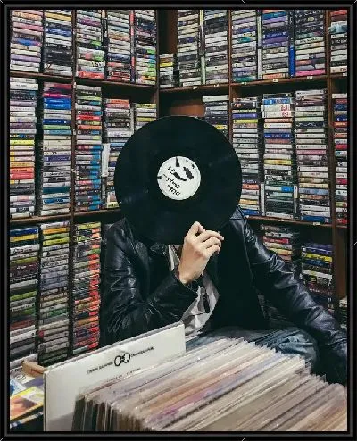 Картина Пластинка с рок музыкой