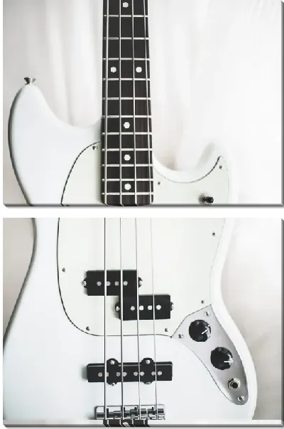 Модульная картина Белая гитара