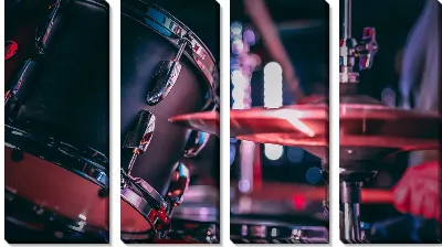 Модульная картина Барабанная установка