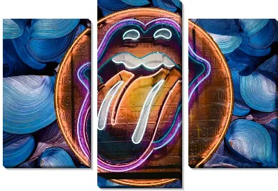 Модульная картина Высунутый язык