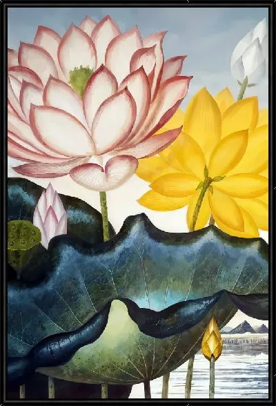 Картина Разноцветные лотосы