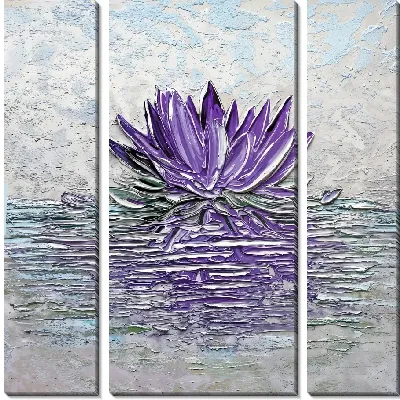 Модульная картина Сиреневый лотос