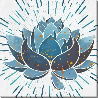 Постер Лотос и лучи