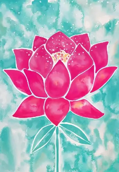 Плакат Розовый лотос