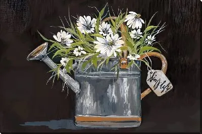Картина маслом Букет ромашек в лейке