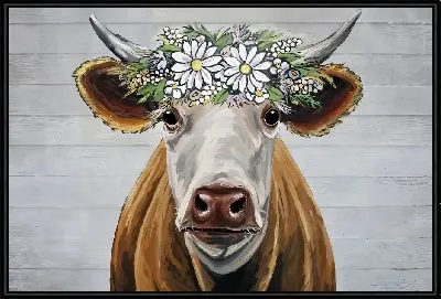 Картина Корова с ромашками