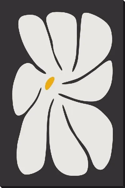 Картина маслом Ромашка в стиле минимализм