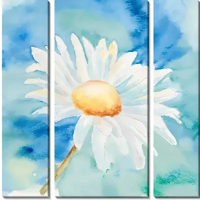 Модульная картина Одинокая ромашка