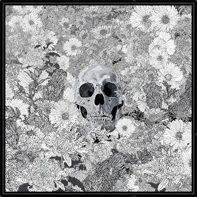 Череп между ромашек