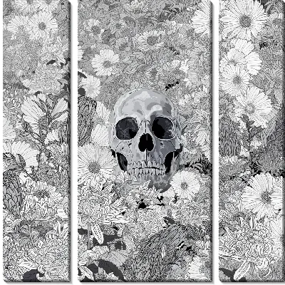 Череп между ромашек