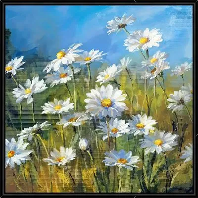 Картина Поле с летними ромашками