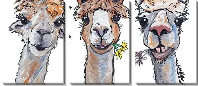 Модульная картина Троица альпак