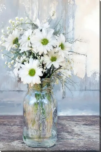 Картина маслом Букет ромашек №3