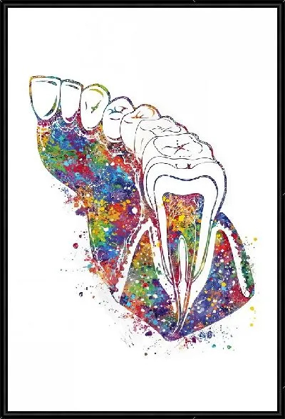 Картина Зубы в стиле поп-арт