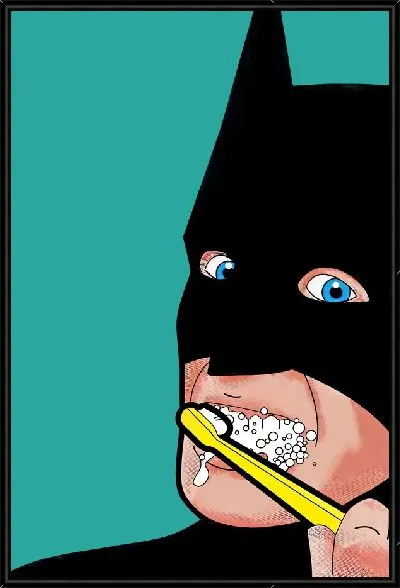 Картина Бэтмен чистит зубы