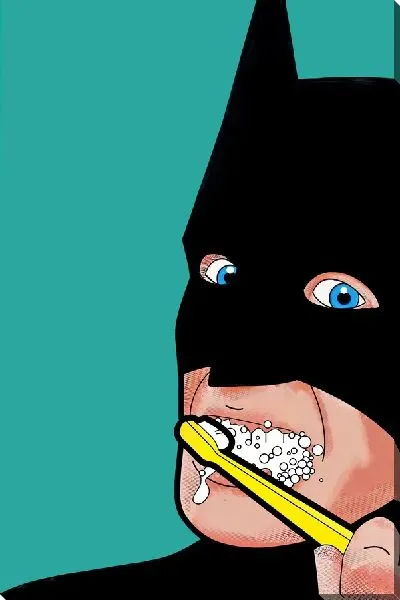 Постер Бэтмен чистит зубы