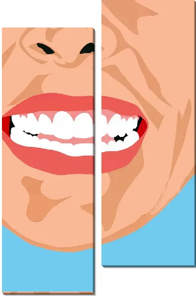 Модульная картина Белые зубы