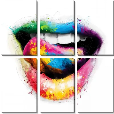 Улыбка в стиле поп-арт