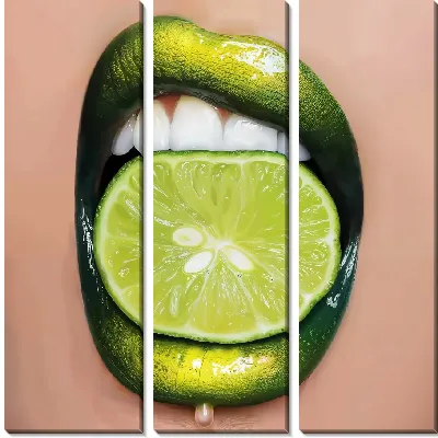 Модульная картина Лайм во рту