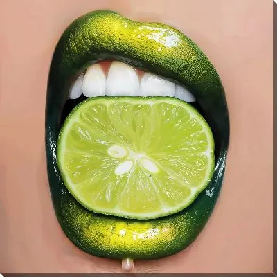 Картина маслом Лайм во рту