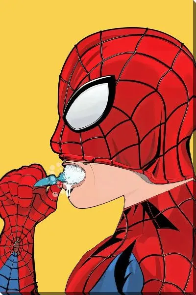 Постер Человек-паук чистит зубы
