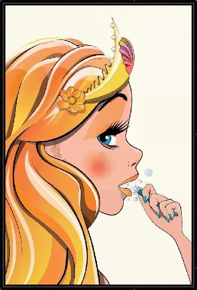 Картина Принцесса чистит зубы