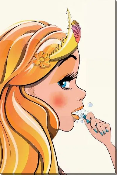 Постер Принцесса чистит зубы