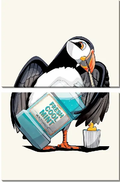 Модульная картина Тупик чистит зубы