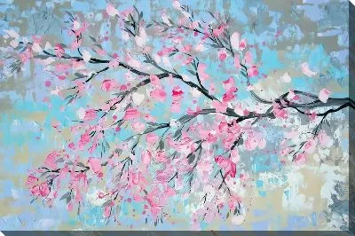 Картина маслом Весенняя сакура