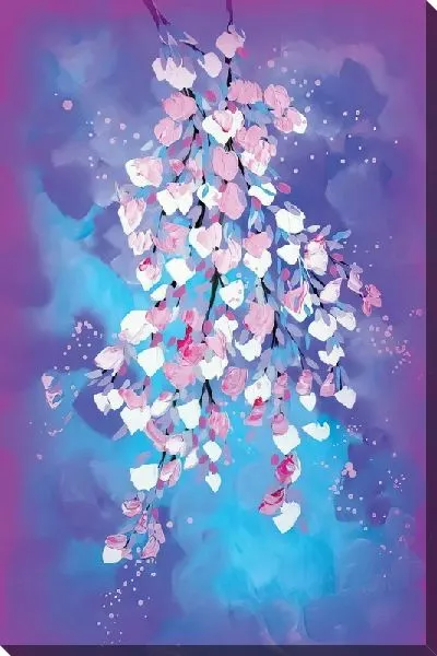 Картина маслом Веточки сакуры