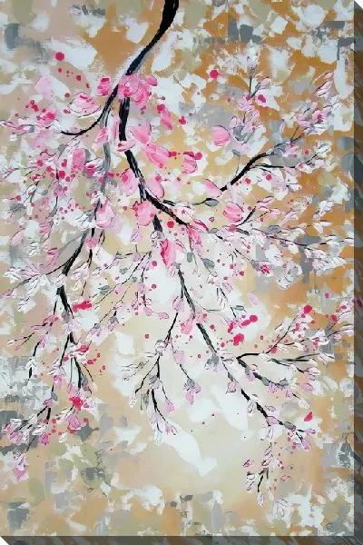 Картина маслом Сакура цветет