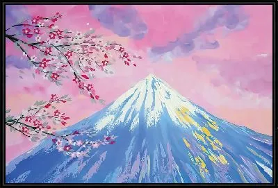 Гора Фудзияма и сакура