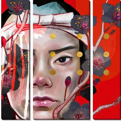 Японка и сакура