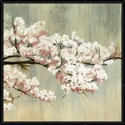 Картина Сакура на бежевом фоне