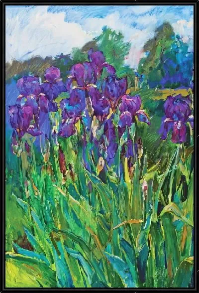 Картина Ирисы на поляне