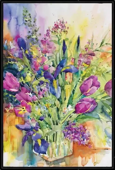 Картина Букет с ирисами