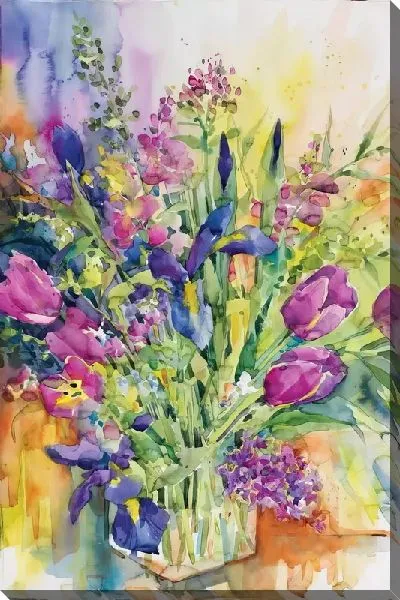 Картина маслом Букет с ирисами
