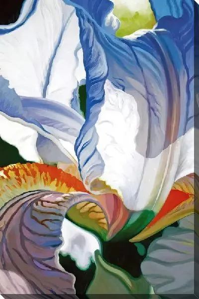 Картина маслом Недорисованные ирисы