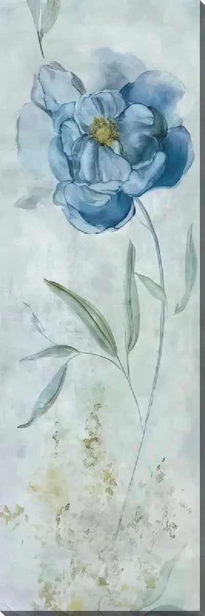 Картина маслом Синий ирис на стебле