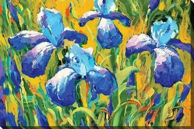 Картина маслом Красивые ирисы