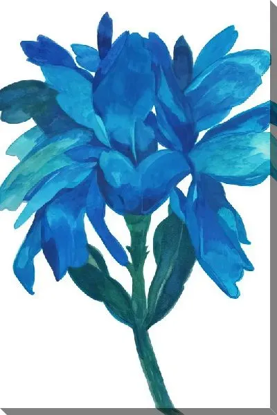 Картина маслом Синий ирис крупным планом