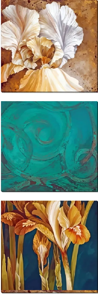 Модульная картина Композиция с ирисами №3