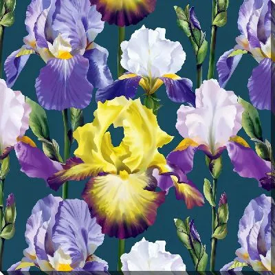 Картина маслом Композиция с ирисами №4