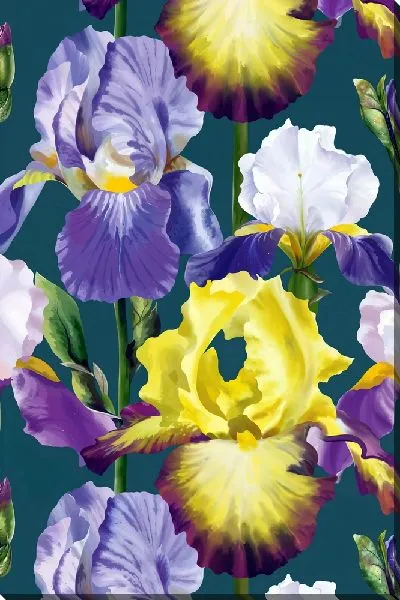 Картина маслом Композиция с ирисами №6