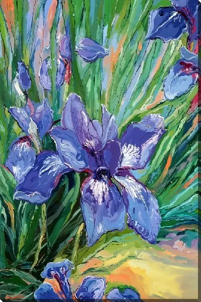 Картина маслом Ирисы №31