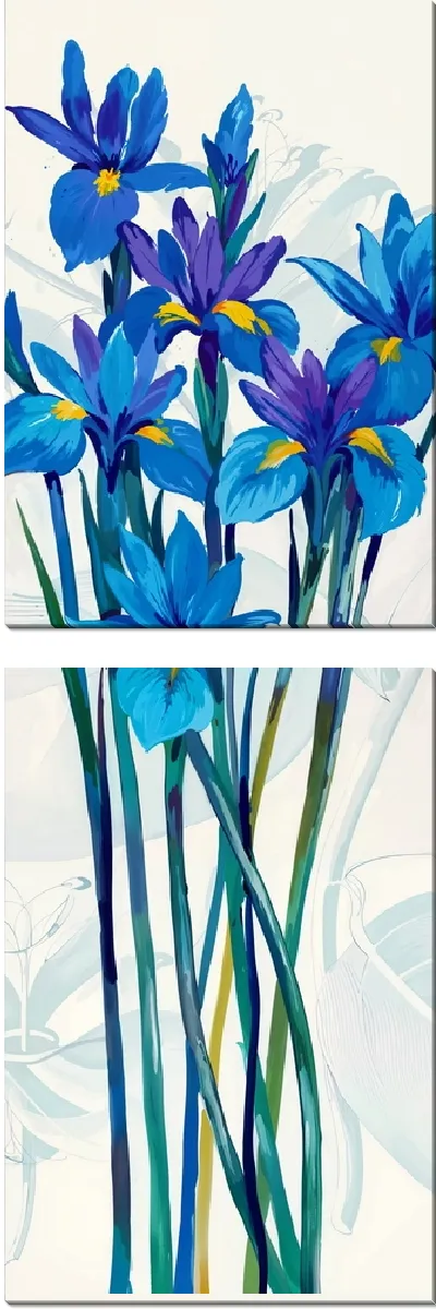 Модульная картина Композиция с ирисами №81