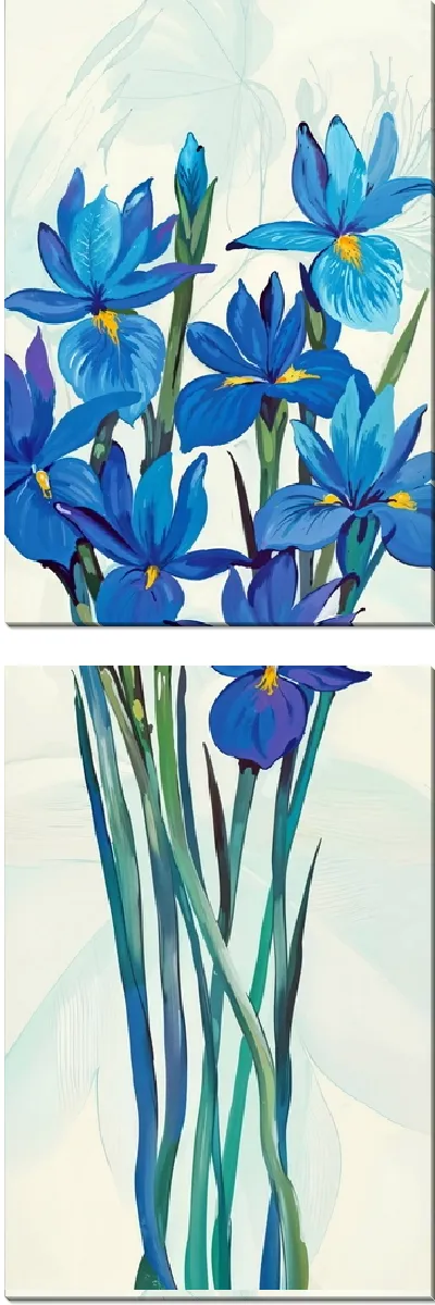 Модульная картина Композиция с ирисами №10