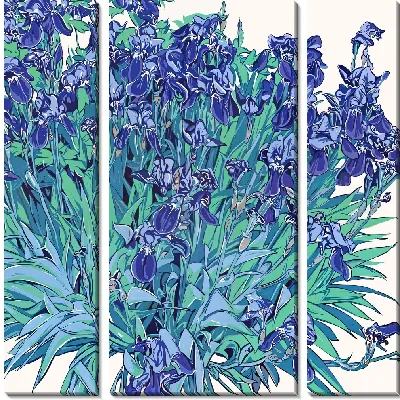Модульная картина Композиция с ирисами №101