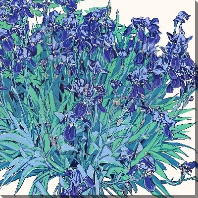 Картина маслом Композиция с ирисами №101